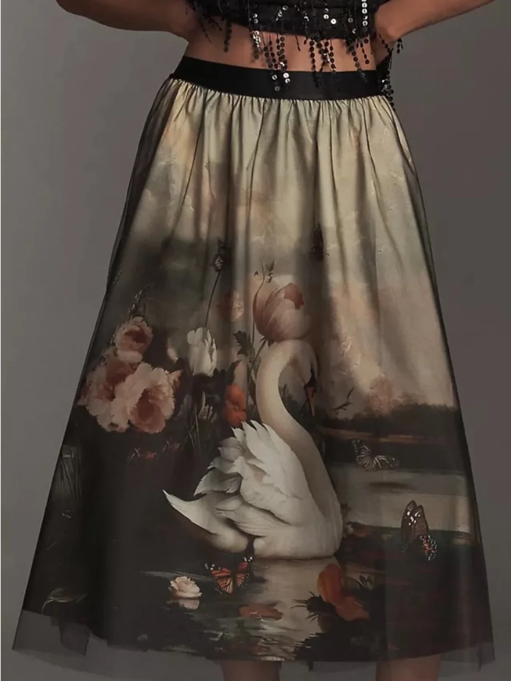Anthropologie Wondernight Midi Skirt Tulle Swan Size XS NWT - Picture 14 of 14